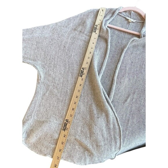 Eileen Fisher Cardigan Sweater Size Large 100% Organic Linen Draped Open Front - Picture 7 of 10